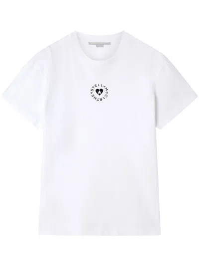 Shop Stella Mccartney Lovestruck Logo T-shirt In White For Women