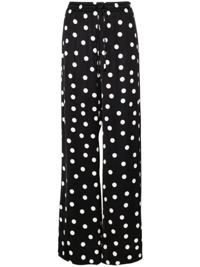 Shop Stella Mccartney Polka Dot Print Pajama Pants For Women In Black