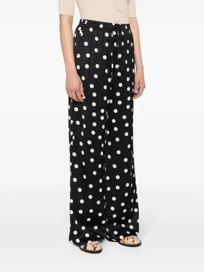 Shop Stella Mccartney Polka Dot Print Pajama Pants For Women In Black