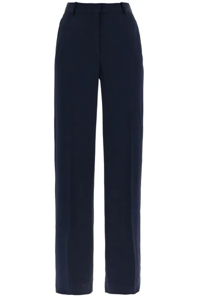 Shop Stella Mccartney Stylish Blu Pleated Palazzo Pants For Women | Sustainable Crepe Fabric | Ss24 Collection In Blue