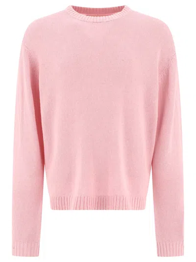 Shop Stockholm Surfboard Club "curved Logo" Sweater In Pink
