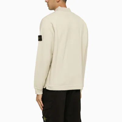 Shop Stone Island Nude & Neutral Compass Knit Crew Neck Sweater For Men In Beige