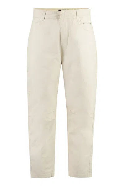 Shop Stone Island Shadow Project Men's Beige Cotton Blend Trousers For Spring/summer '24 In Sand