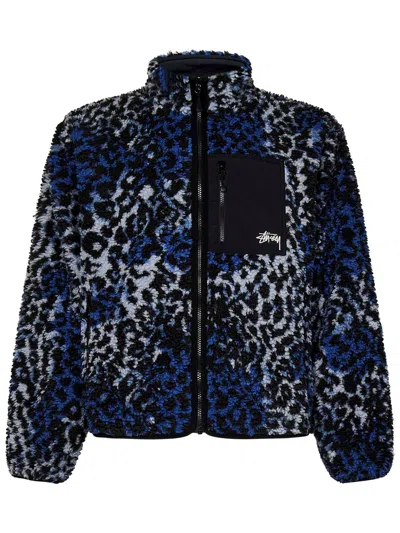 Shop Stussy Reversible Sherpa Jacket For Men In Blue