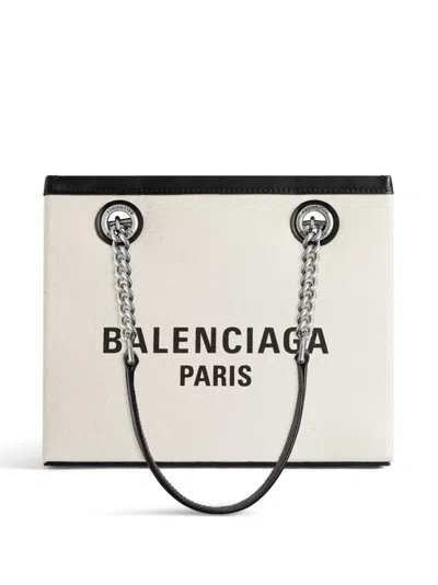 Shop Balenciaga Tan Duty Free Tote Handbag For Women In Fw24 By  In Beige