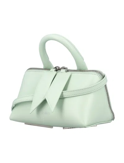 Shop Attico Friday Mini Handbag In Acquamarina In Aqua