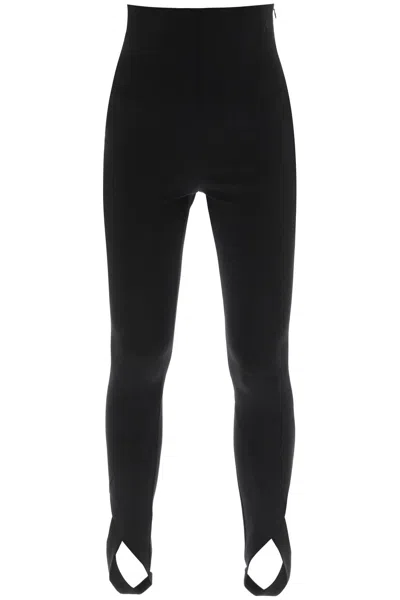 Shop Attico High-waisted Stirrup Leggings In Black For Women