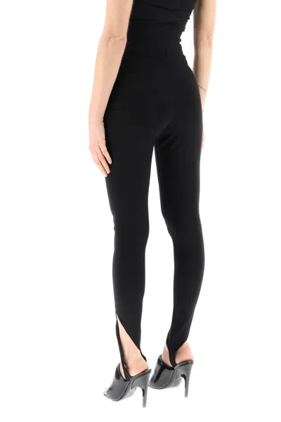 Shop Attico High-waisted Stirrup Leggings In Black For Women