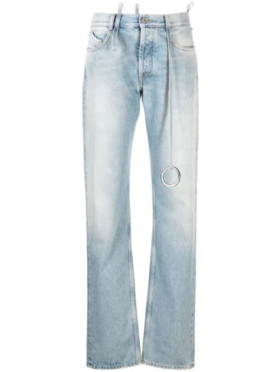 Shop Attico Light Blue Denim Jeans For Women
