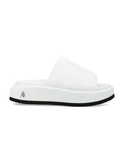 Shop Attico Mia Platform Sandals In White