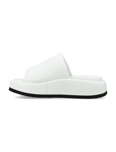 Shop Attico Mia Platform Sandals In White