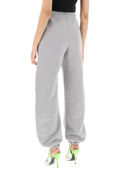 Shop Attico Melange Cotton Sweatpants For Women In Grey