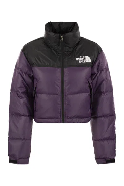 Shop The North Face Vintage-inspired Short Down Jacket For Women In Purple