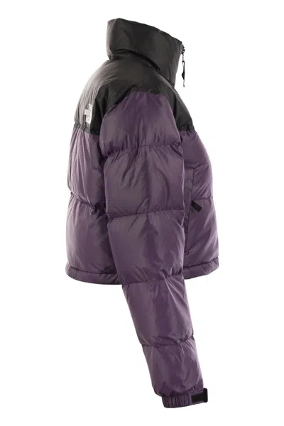 Shop The North Face Vintage-inspired Short Down Jacket For Women In Purple