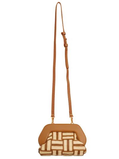 Shop Themoirè Weaved Straw Brown Handbag For Women