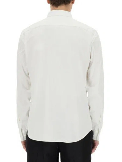 Shop Theory Men's White Cotton-polyester Shirt