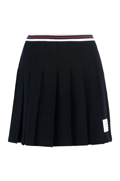 Shop Thom Browne Blue Cotton Skirt For Women