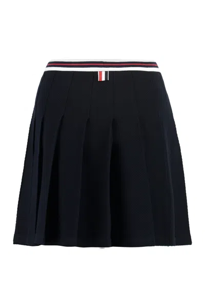 Shop Thom Browne Blue Cotton Skirt For Women