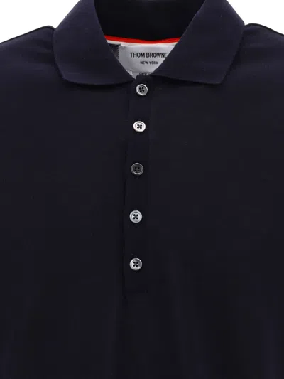 Shop Thom Browne Blue Rwb Polo Shirt