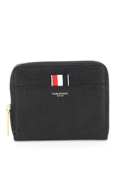 Shop Thom Browne Classic Black Zip Around Wallet For Women