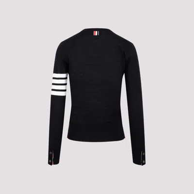 Shop Thom Browne Relaxed Fit Wool Sweater In Blue