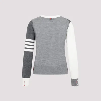 Shop Thom Browne Grey Wool Cardigan For Women | Fw23 Collection