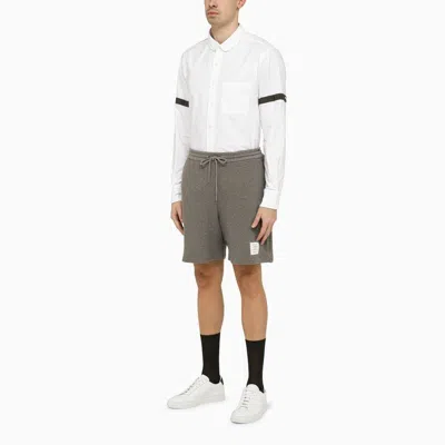 Shop Thom Browne Men's Grey Cotton Bermuda Shorts For Ss24