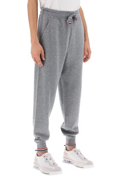 Shop Thom Browne Men's Grey Cashmere Drawstring Pants For Fall/winter 2024