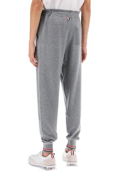 Shop Thom Browne Men's Grey Cashmere Drawstring Pants For Fall/winter 2024
