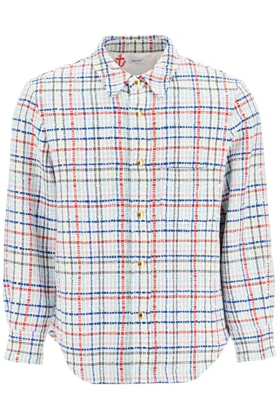 Shop Thom Browne Multicolor Gingham Tweed Shirt Jacket For Men