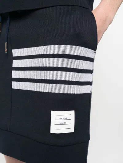 Shop Thom Browne Navy Blue Cotton Skirt For Women