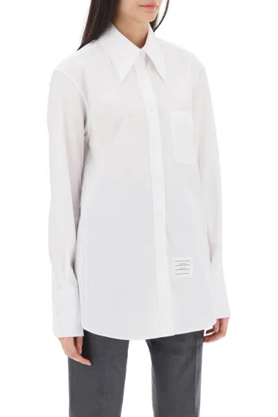 Shop Thom Browne White Oversized Button-up Shirt For Women