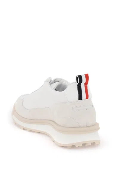 Shop Thom Browne White Tricolor Alumni Sneakers For Women
