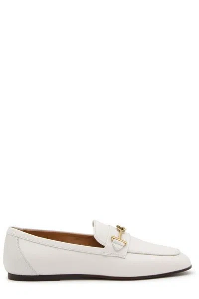 Shop Tod's Elevate Your Style With These Chic Almond Toe Loafers In White