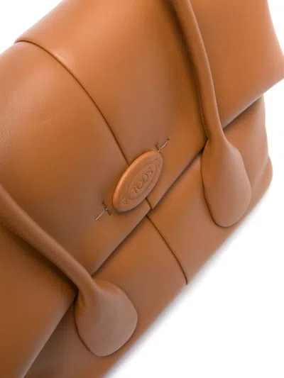 Shop Tod's Caramel Brown Leather Tote Handbag For Women In Leather Brown