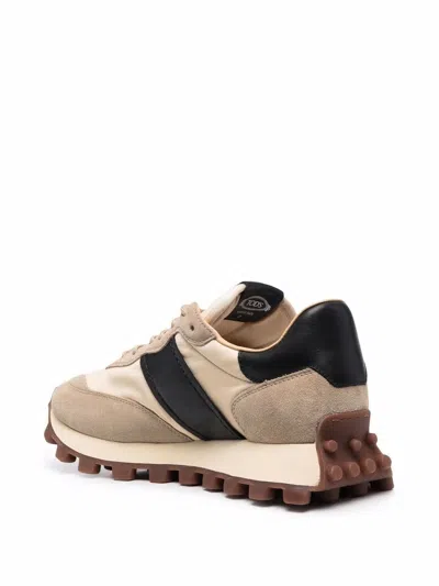 Shop Tod's Men's Nylon And Suede Leather 1t Sneakers In Mixed Colours In Multicolor