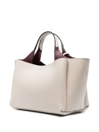 Shop Tod's Luxurious White Leather Tote Handbag For Women