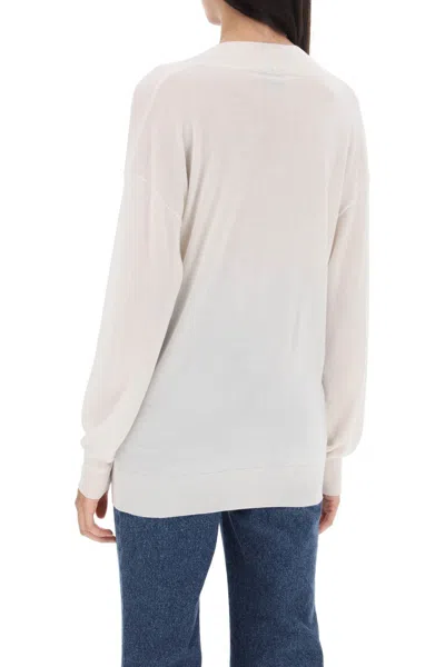 Shop Tom Ford Cozy White Cashmere And Silk Sweater For Women