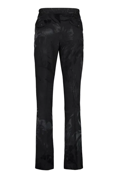 Shop Tom Ford Floral Jacquard Men's Trousers For Spring/summer 2024 In Black