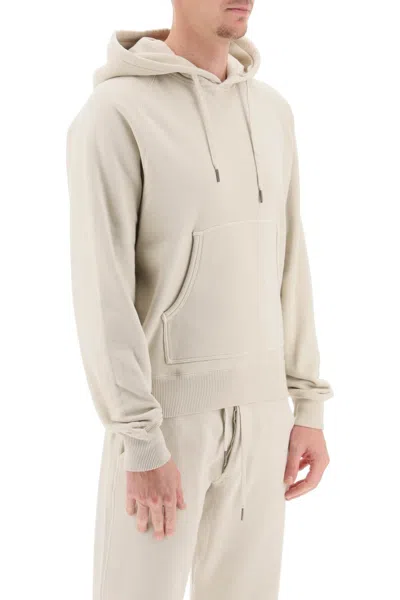 Shop Tom Ford Men's Regular Fit Hoodie In Neutro In Grey