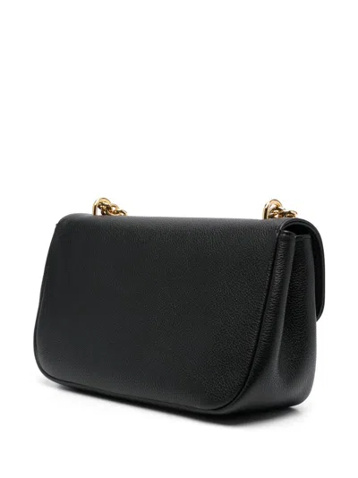 Shop Tom Ford Modern Luxury Leather Shoulder Handbag With Engraved Logo And Gold-tone Hardware In Black