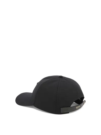Shop Tom Ford Premium Leather Baseball Cap For Men In Black