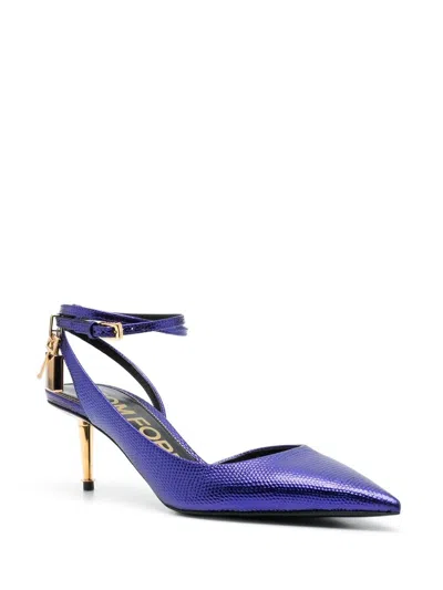 Shop Tom Ford Purple Leather Pointed-toe Pumps For Women