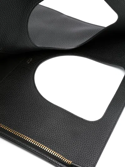 Shop Tom Ford Sleek Black Leather Tote Handbag For Women In Fw23 Fashion Season