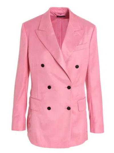 Shop Tom Ford Ss23 Pink & Purple Viscose Jacket For Women
