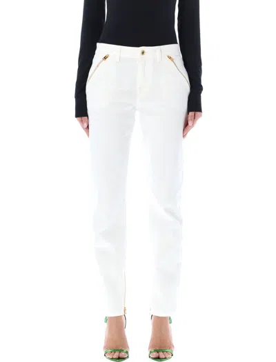 Shop Tom Ford White Zip Pockets Jeans For Women