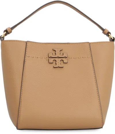 Shop Tory Burch Leather Bucket Handbag For Women In Beige