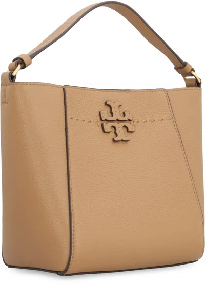 Shop Tory Burch Leather Bucket Handbag For Women In Beige