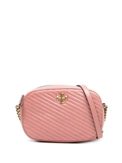 Shop Tory Burch Kira Leather Shoulder Handbag In Light Pink | Quilted Shoulder Bag For Women