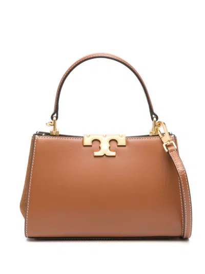 Shop Tory Burch Eleanor Mini Leather Tote Handbag Handbag In Leather Brown